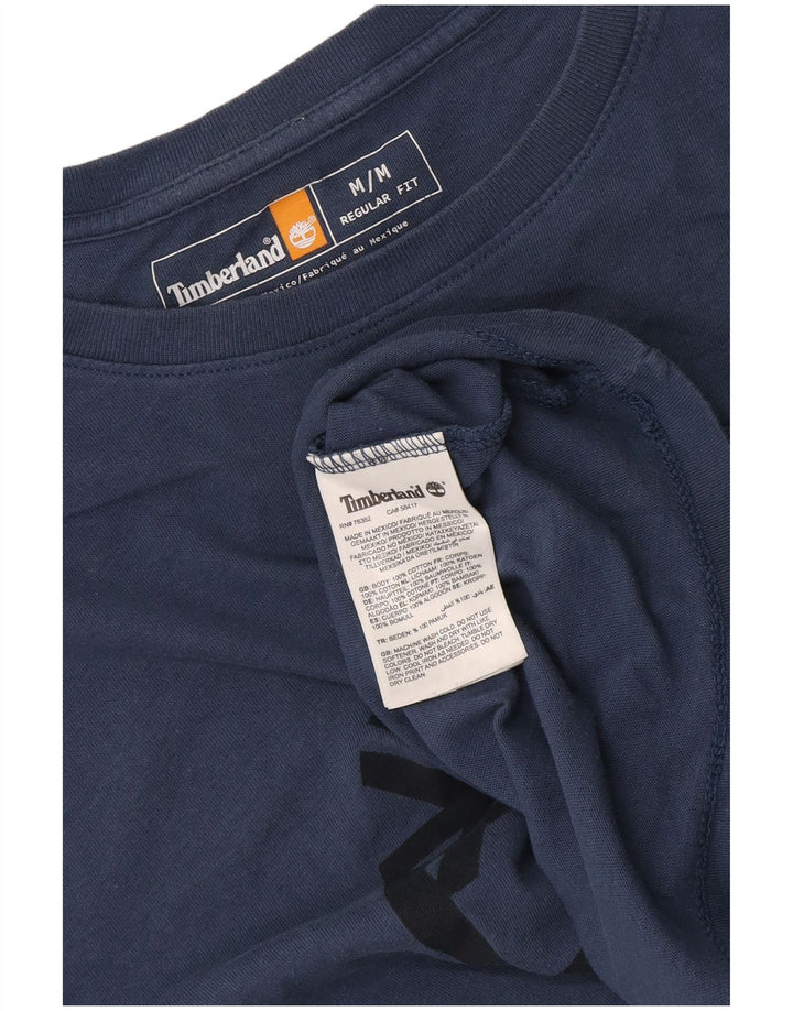 T-shirt grafica da uomo con vestibilità regolare Timberland, cotone medio blu navy