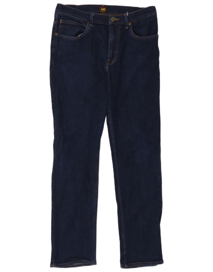 Jeans dritti Brooklyn da donna Lee W33 L29 cotone blu navy