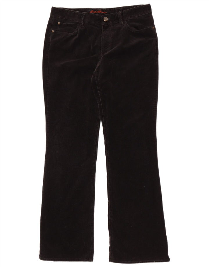 Pantaloni da donna in velluto a coste bootcut Eddie Bauer US 8 Medium W30 L31 Neri