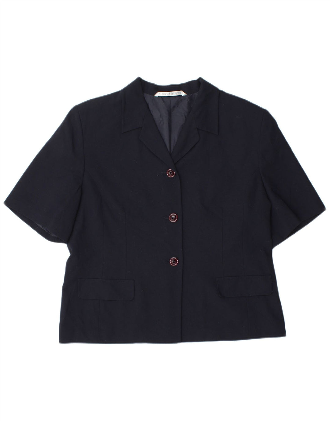 Giacca blazer a maniche corte da donna Marks & Spencer UK 18 XL Blu navy