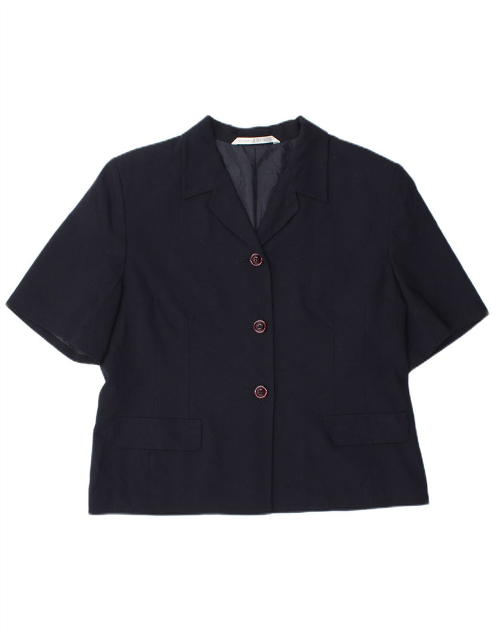 Giacca blazer a maniche corte da donna Marks & Spencer UK 18 XL Blu navy