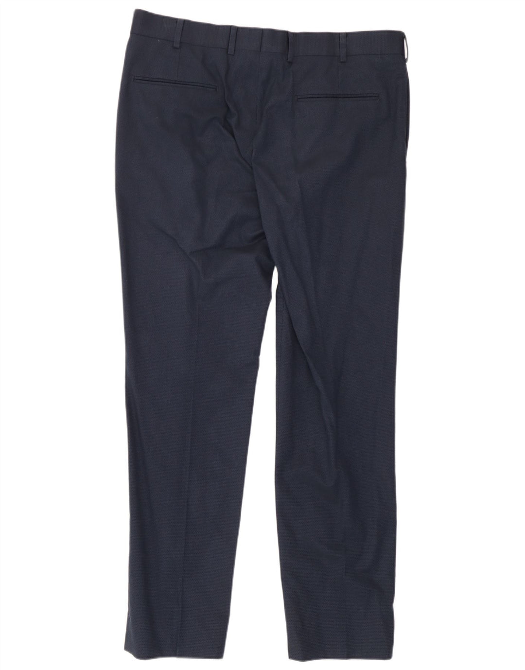 Pantaloni da abito slim da uomo Marks & Spencer W36 L31 cotone blu navy