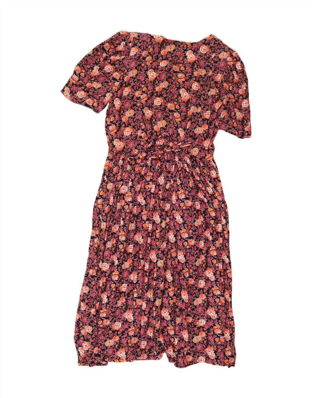 VINTAGE Womens Tea Dress UK 16 Large Multicoloured Floral Vintage Vintage and Second-Hand Vintage from Messina Hembry 