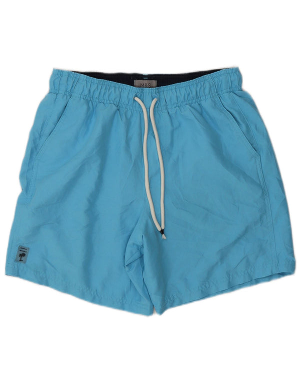 Marks & Spencer Mens Swimming Shorts Small Blue Polyester