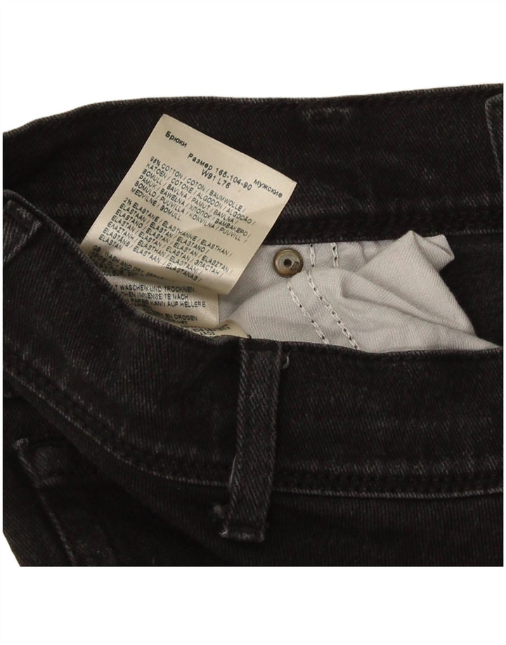 Jeans dritti da uomo Wrangler vestibilità regolare W36 L30 cotone nero