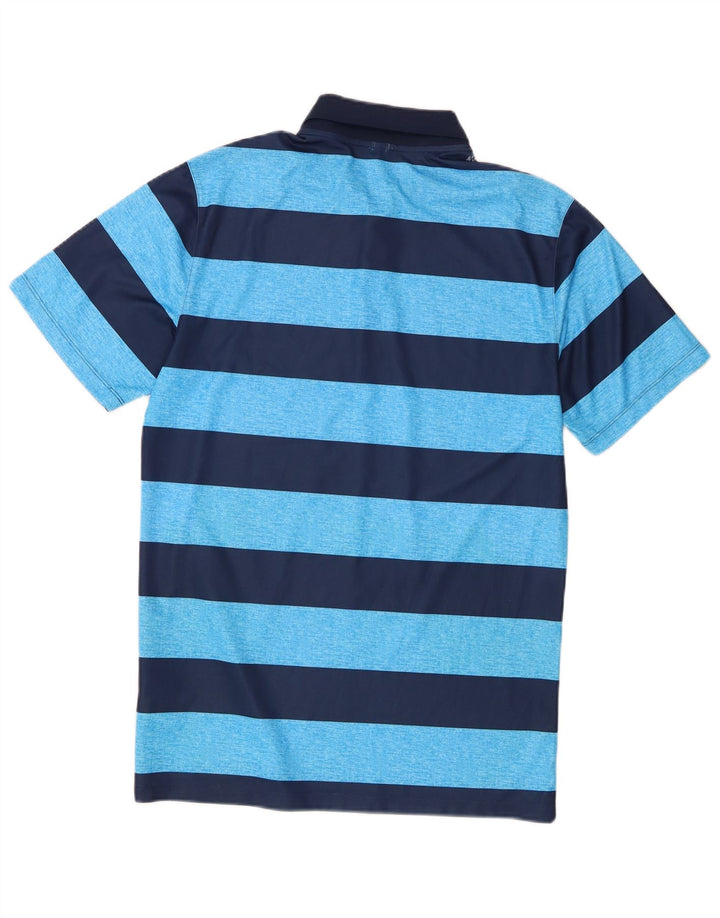 Polo Nike da uomo Dri Fit Standard piccola in poliestere a righe blu