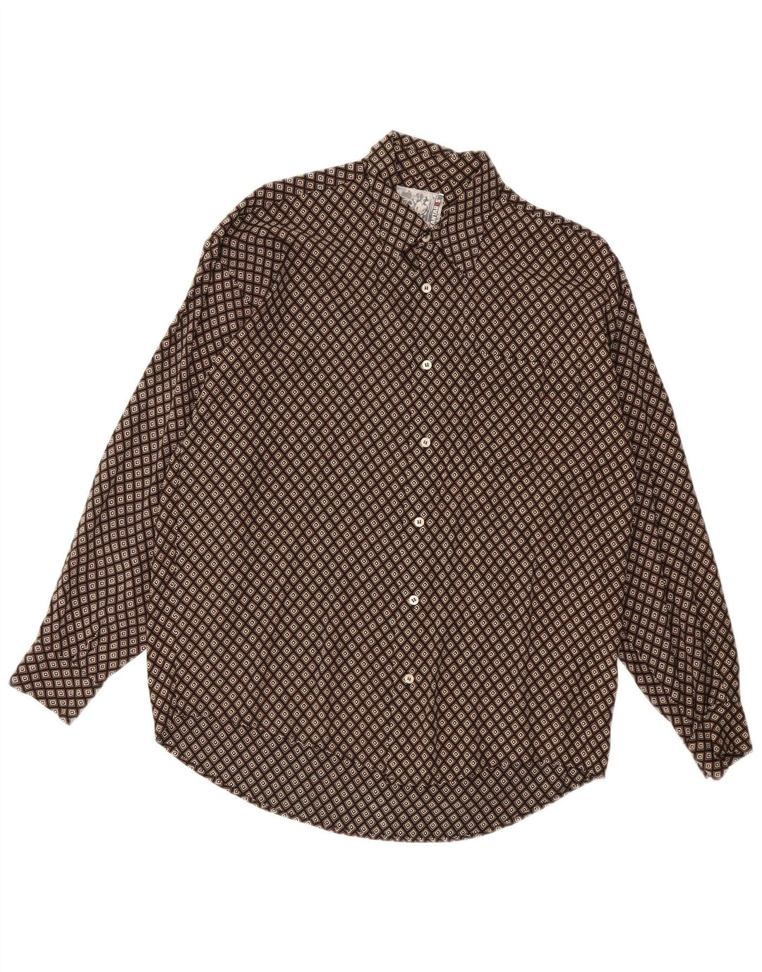 Camicia da uomo Kantaros Marrone medio geometrica