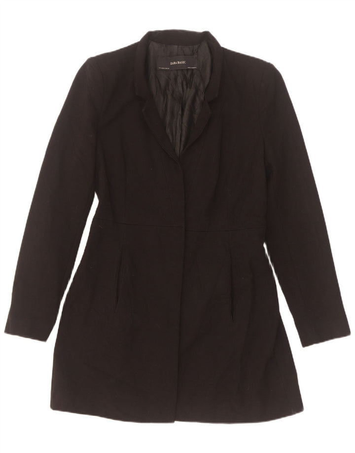 Giacca blazer lunga da donna Zara UK 10 piccola nera