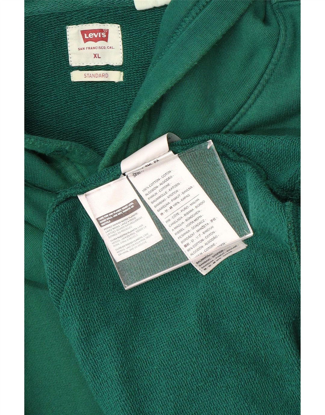 Maglione con cappuccio vestibilità standard da uomo Levi's XL verde