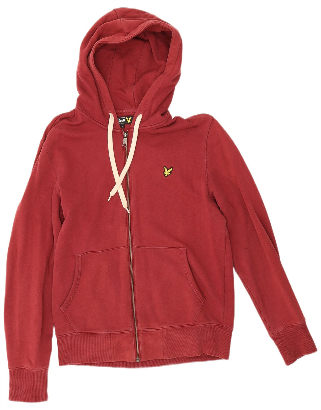 Maglione con cappuccio e zip da uomo Lyle & Scott in cotone rosso medio