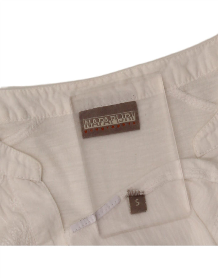 NAPAPIJRI Camicetta da donna con maniche a 3/4 Top UK 10 Piccolo bianco floreale