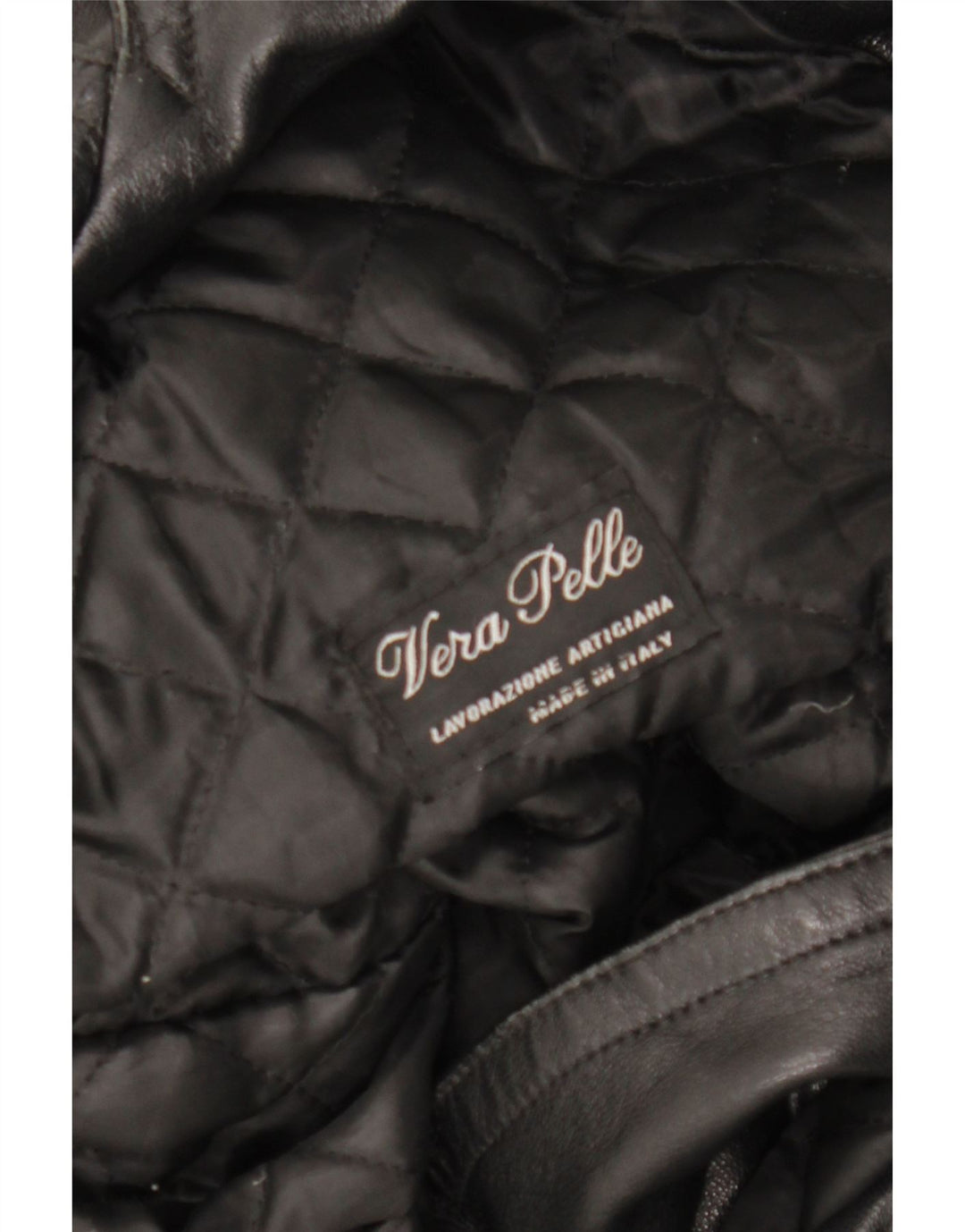 Cappotto da donna LAVORAZIONE ARTIGIANA UK 12 Medio in pelle nera