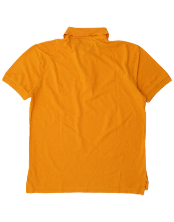 Polo da uomo Tommy Hilfiger grande in cotone giallo
