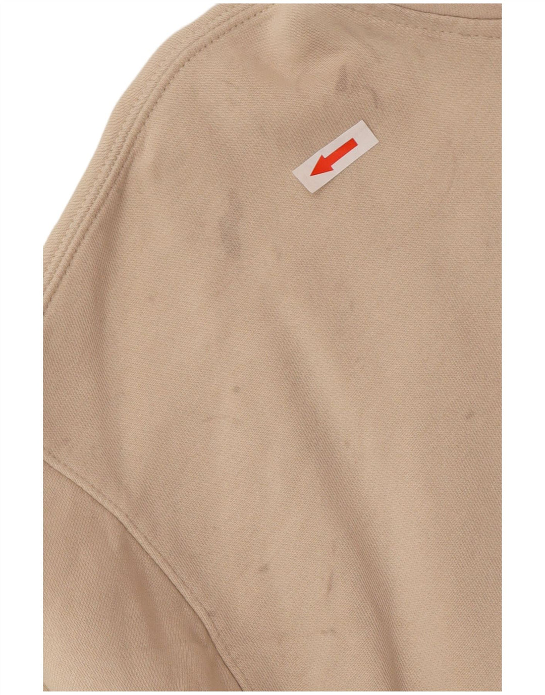 Felpa con cappuccio oversize da donna Nike UK 14 cotone beige medio
