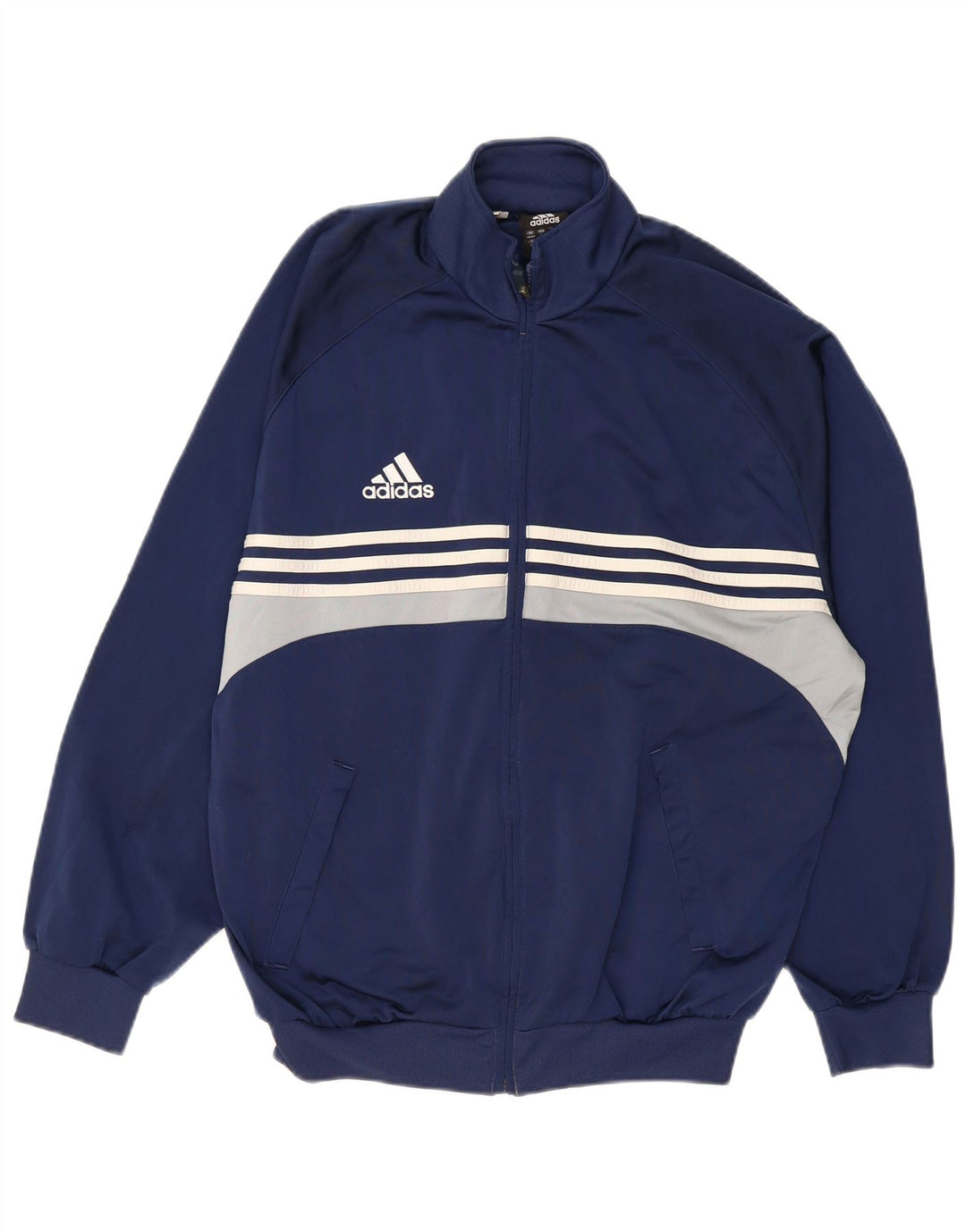 Giacca da tuta da uomo ADIDAS UK 40/42 Medium Navy Blue Colourblock