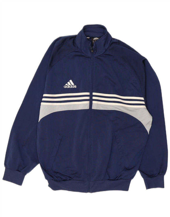 Giacca da tuta da uomo ADIDAS UK 40/42 Medium Navy Blue Colourblock