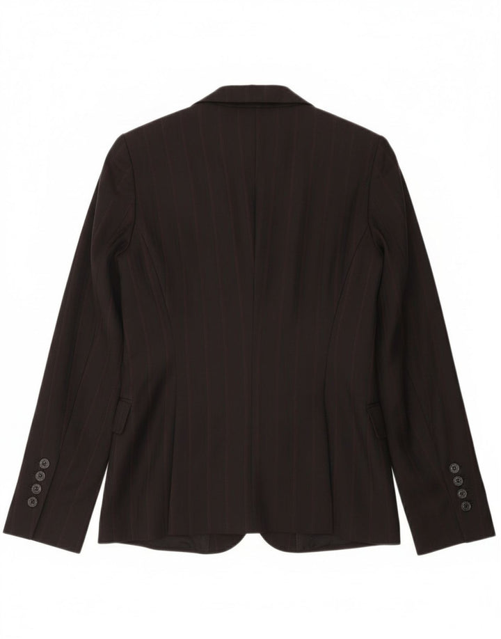 Giacca blazer da donna a 2 bottoni Massimo Dutti EU 36 XS lana gessata nera