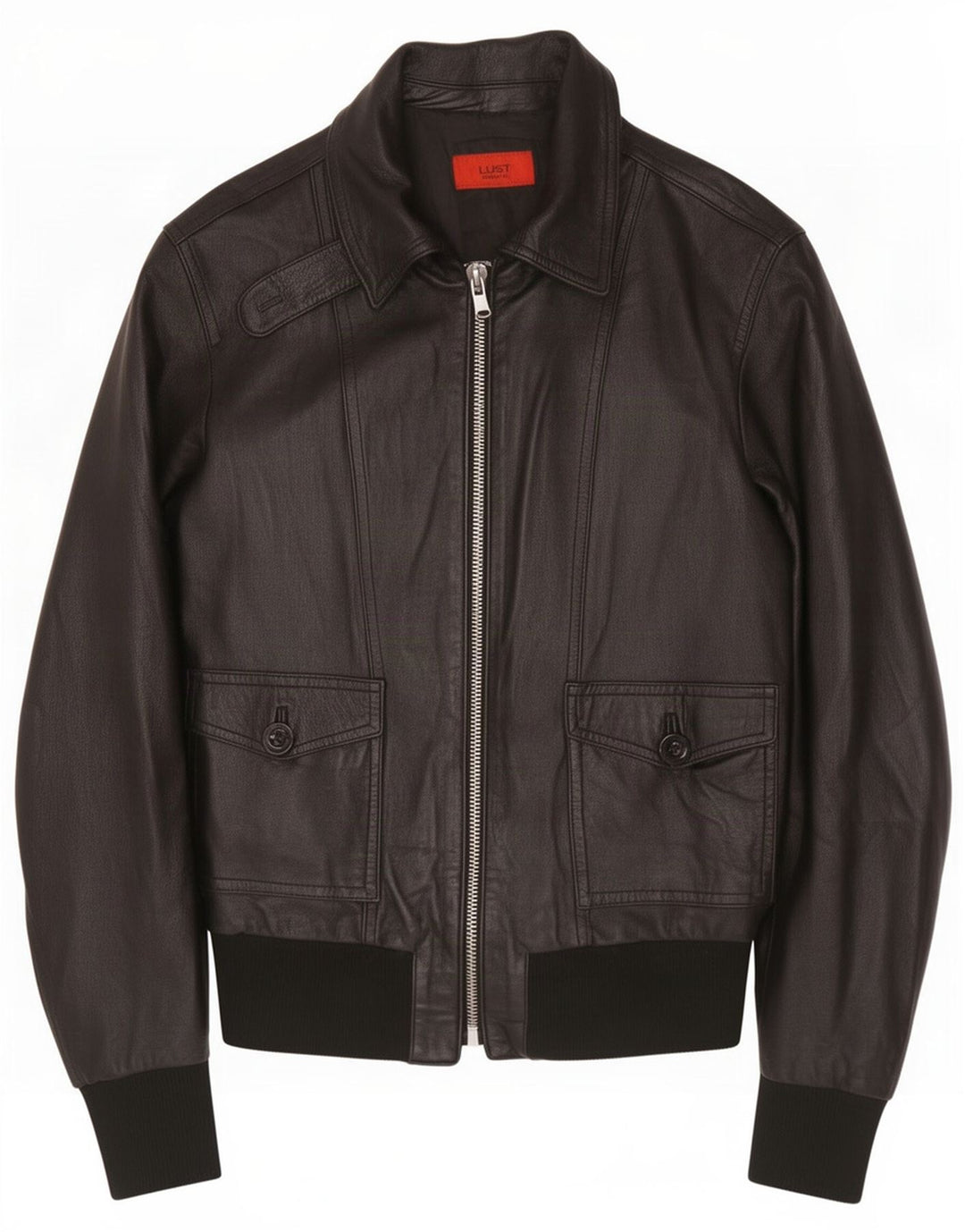 Giacca in pelle vintage da donna IT 48 XL Nera