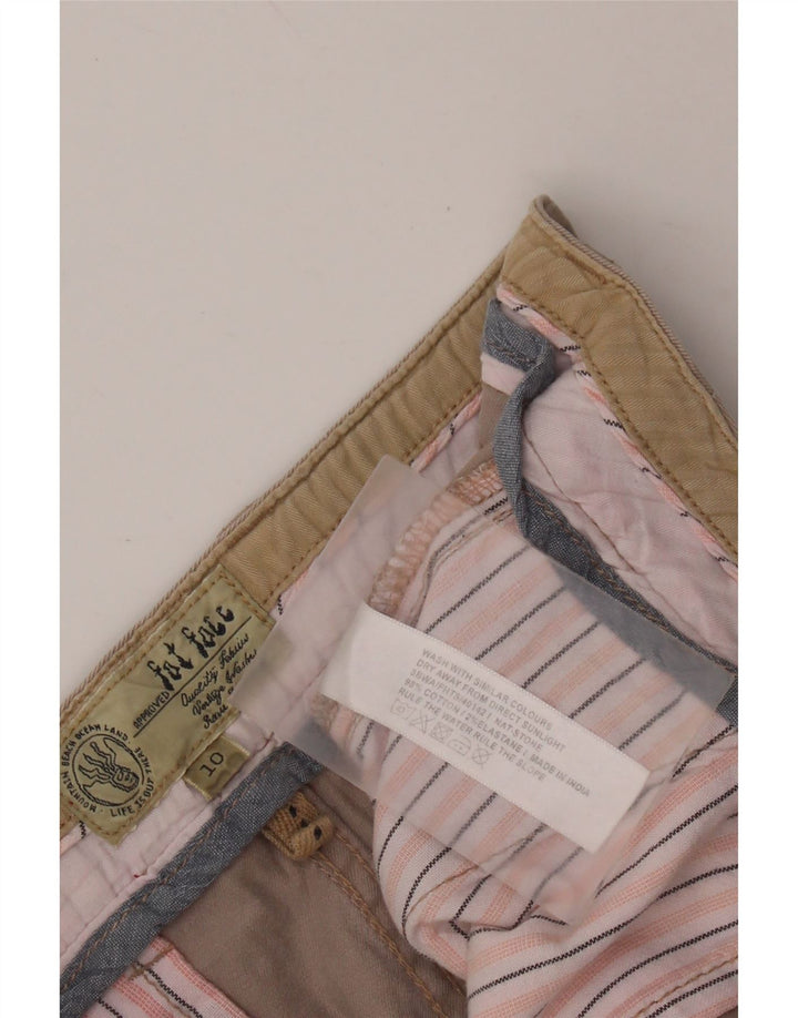 Pantaloncini chino da donna Fat Face UK 10 piccoli W30 cotone grigio