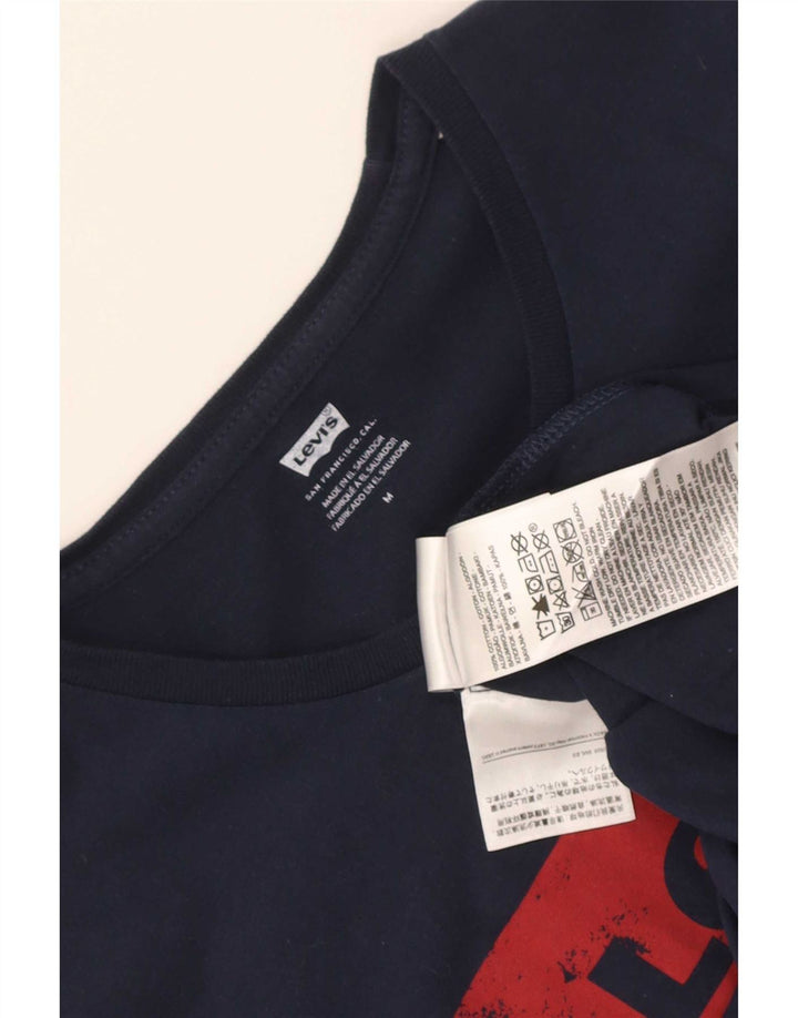 T-shirt grafica da uomo Levi's Top in cotone blu navy medio