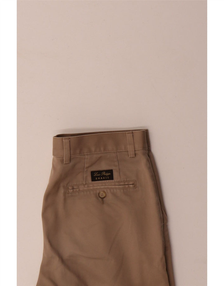 Pantaloni chino dritti da uomo VINTAGE W32 L30 classico in cotone beige