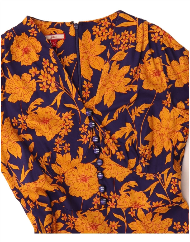 JOE BROWNS Abito a trapezio da donna UK 10 Piccolo cotone floreale blu