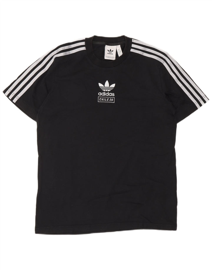 ADIDAS Mens T-Shirt Top Small Black Cotton