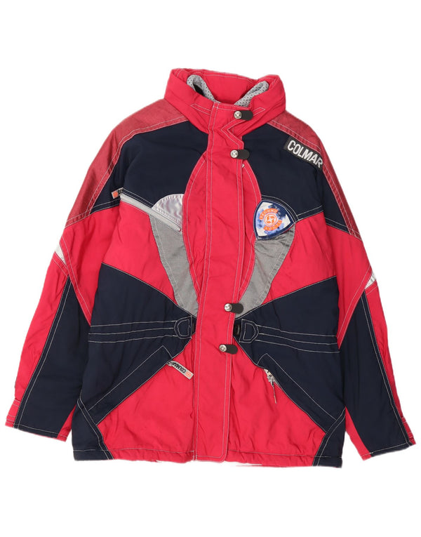 COLMAR Womens Ski Jacket IT 48 XL Pink Colourblock Polyamide