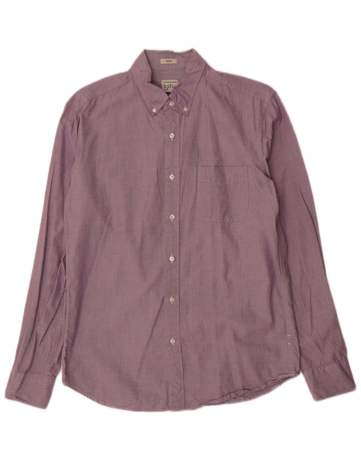 Camicia slim da uomo J. CREW in cotone viola medio