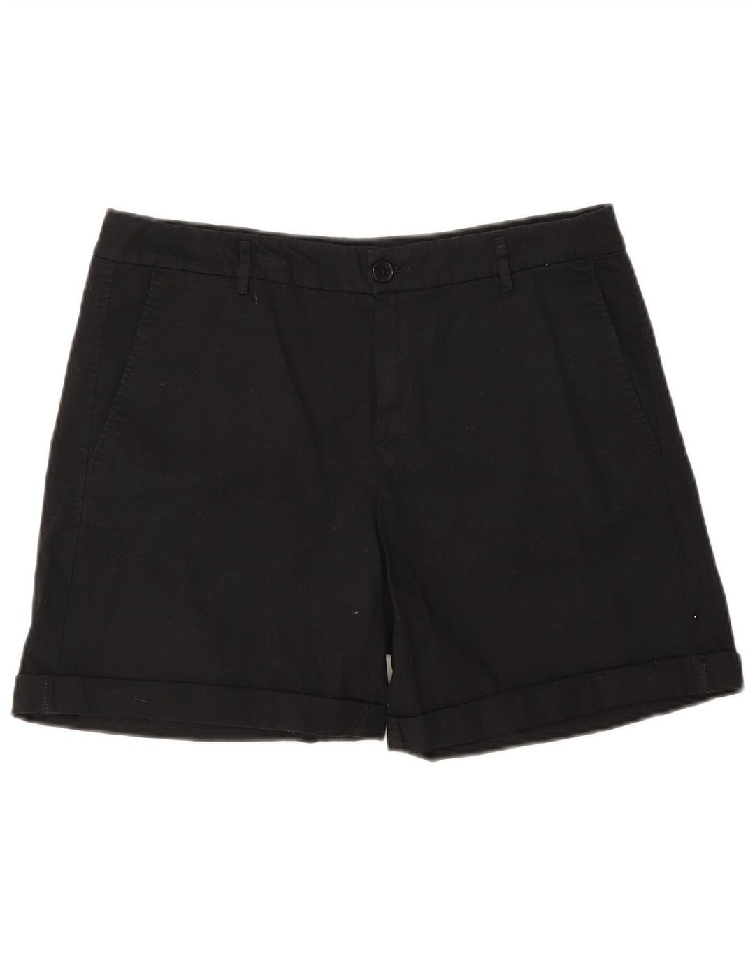 Pantaloncini chino da donna Benetton UK 12 medi W32 neri