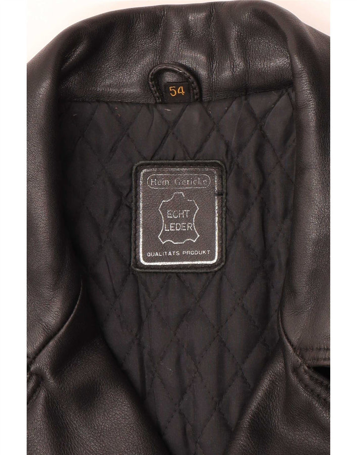 Giacca da motociclista in pelle da uomo Hein Gericke taglia 54 XL nera