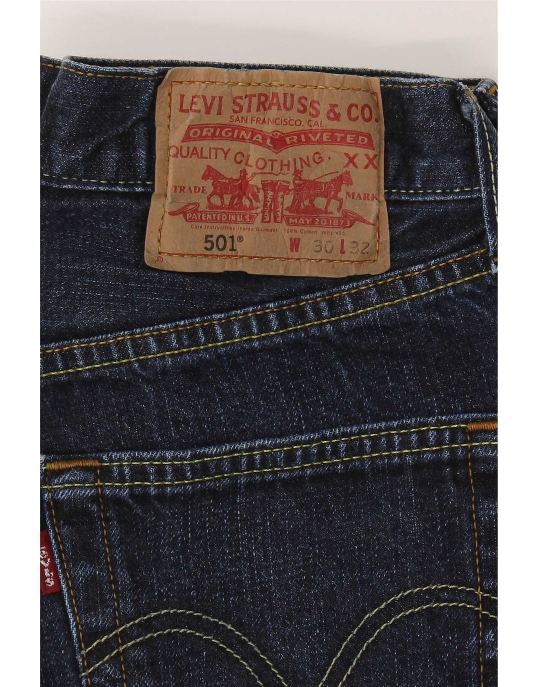 Levi's Uomo 501 Jeans dritti W30 L32 Blu Navy