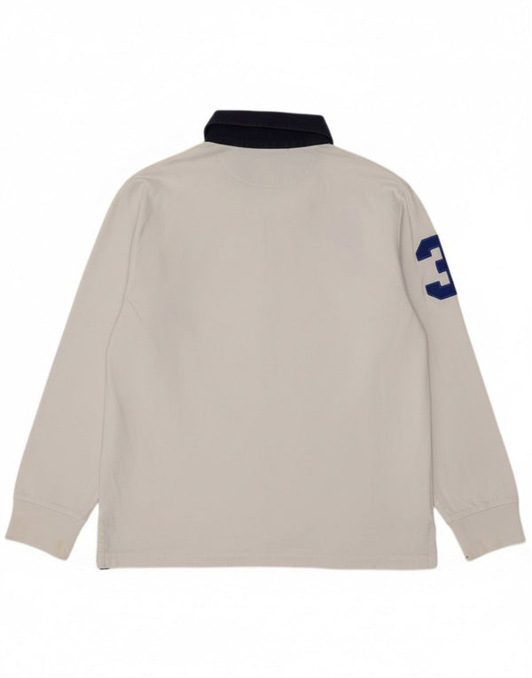 Polo Ralph Lauren da ragazzo con grafica da rugby, 10-11 anni, colore bianco medio