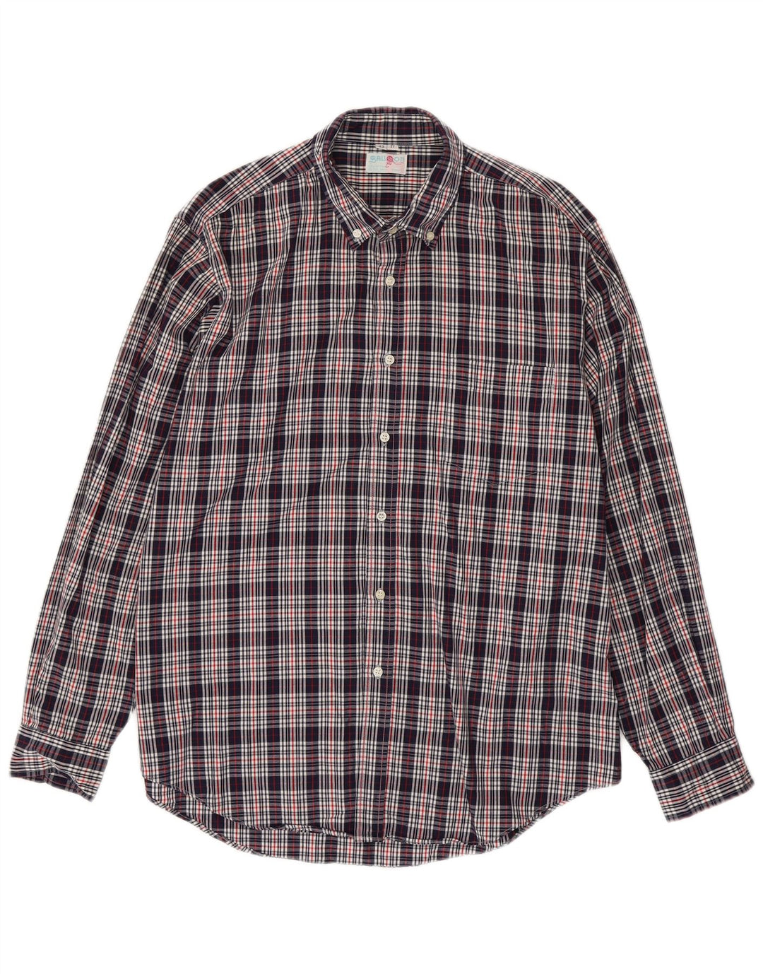 Camicia da uomo Balloon Taglia 43 17 XL Cotone a quadri blu navy