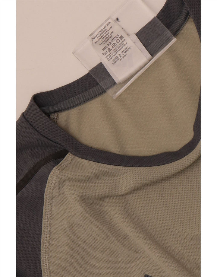 T-shirt Adidas da uomo Top Large in poliestere color block grigio
