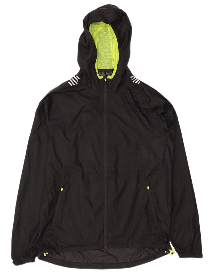 Giacca antipioggia da uomo con cappuccio Mountain Warehouse UK 38 poliestere nero medio