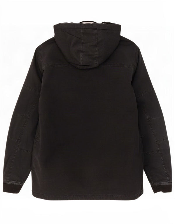 Giacca Parka con cappuccio da uomo Hurley UK 36 piccola in cotone nero