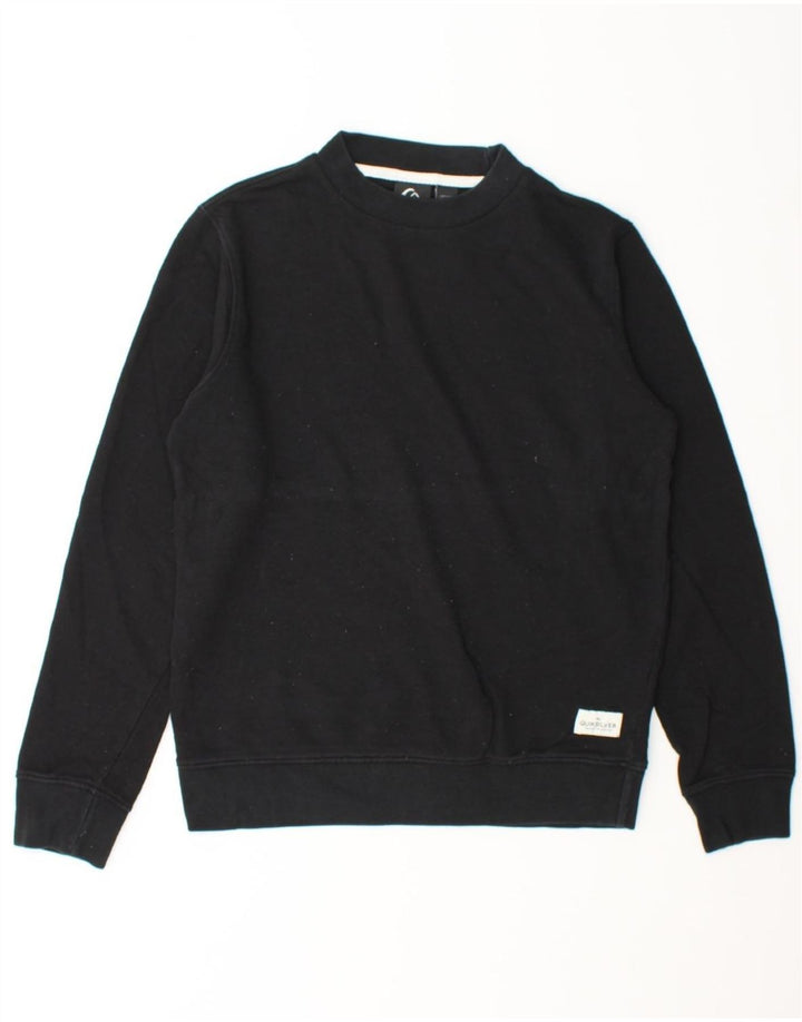 QUIKSILVER Womens Sweatshirt Jumper UK 14 Medium Black Cotton Vintage Quiksilver and Second-Hand Quiksilver from Messina Hembry 