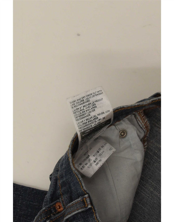 Jeans dritti slim Denizen da uomo Levi's W34 L30 cotone blu navy