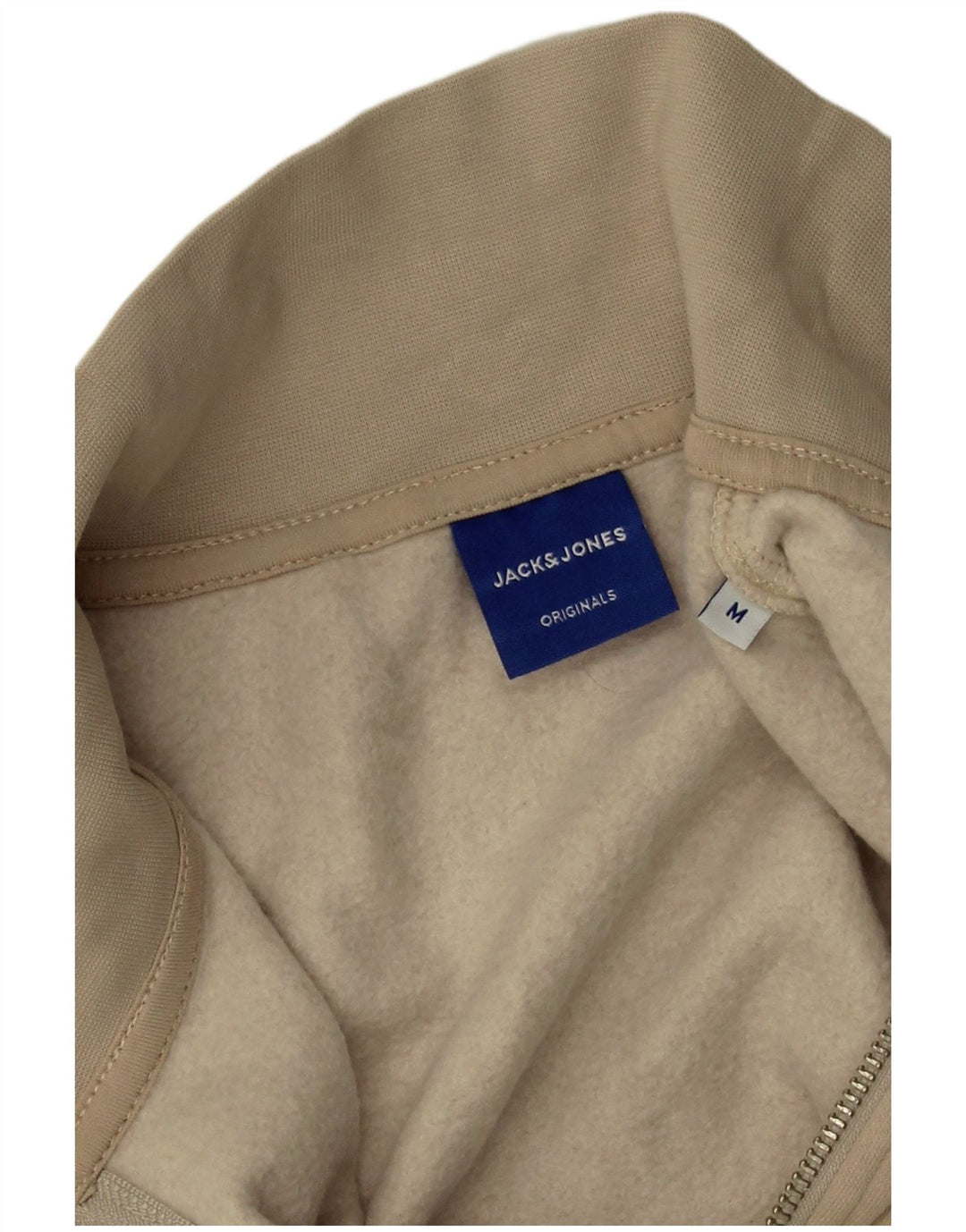 Jack & Jones Felpa con collo con zip grafica da uomo Maglione in cotone beige medio