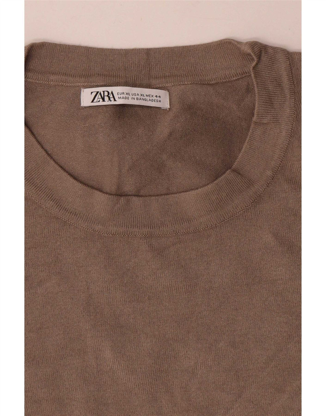 Maglione Zara da uomo girocollo XL in viscosa grigia