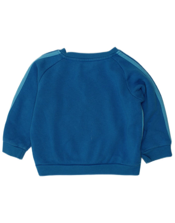 Felpa Adidas da bambino, 6-9 mesi, in cotone color block blu