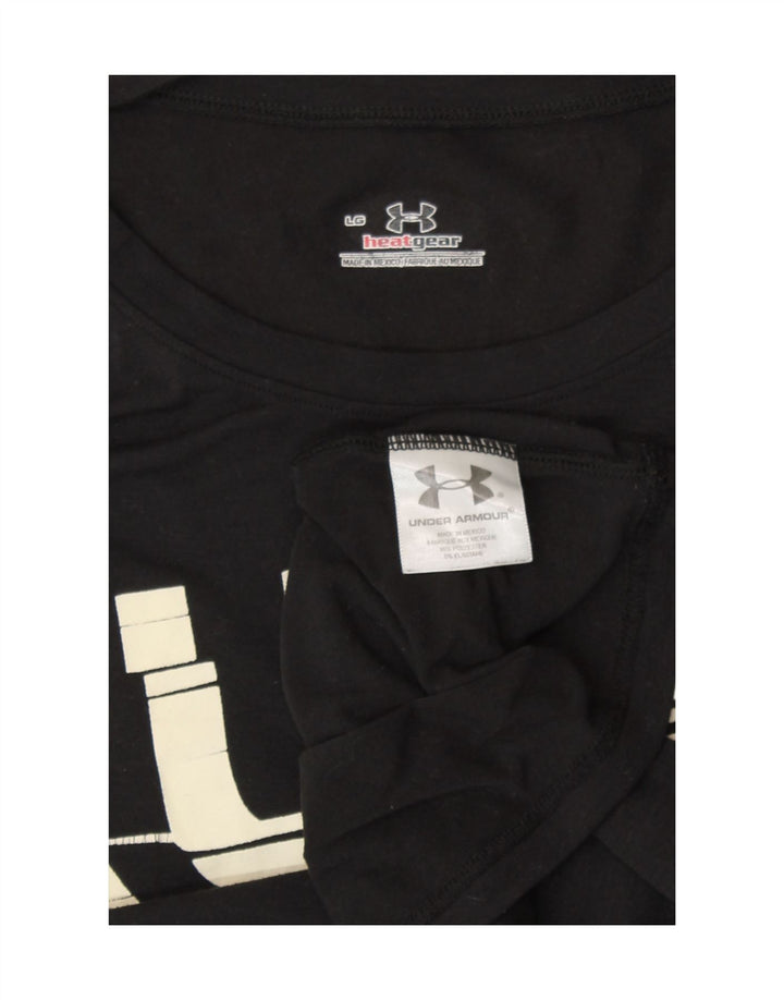 T-shirt grafica da donna Under Armour Top UK 14 grande poliestere nero