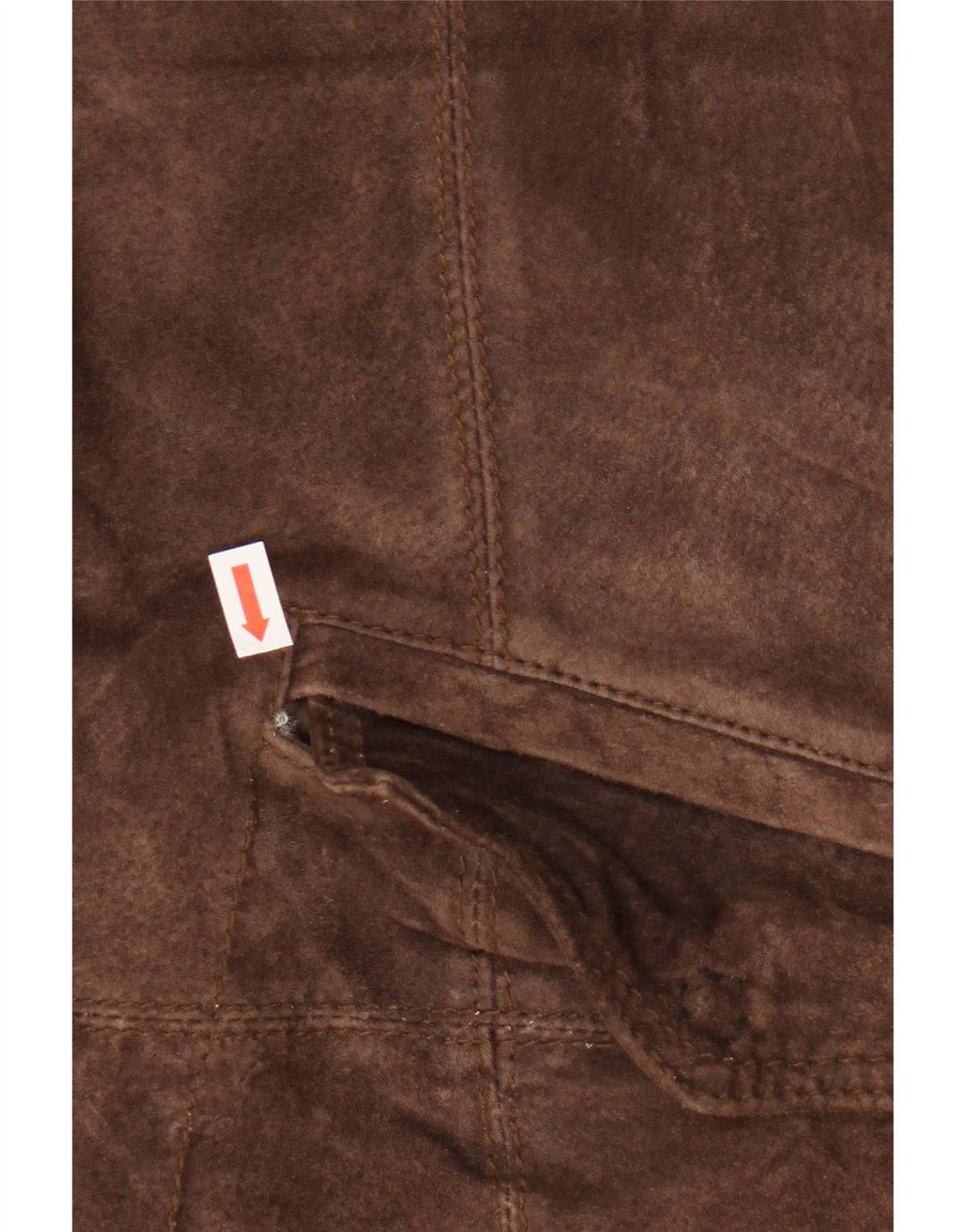 Giacca a vento da donna in pelle scamosciata con cappuccio Conbipel UK 14 in pelle marrone medio