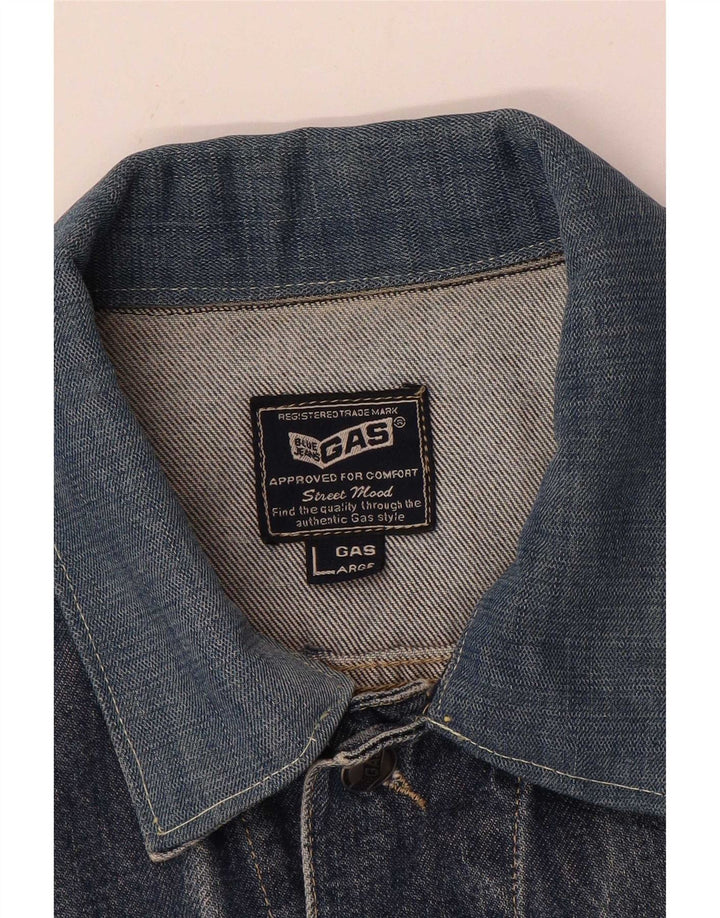 Giacca di jeans da uomo Gas UK 40 grande cotone blu