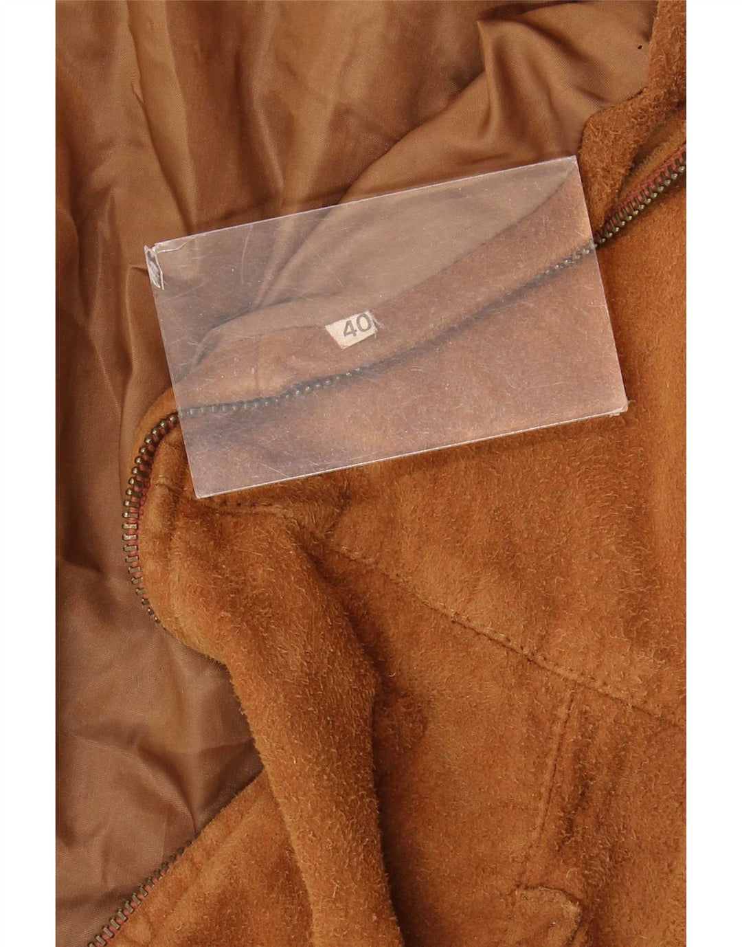 Giacca bomber scamosciata da donna vintage IT 40 piccola marrone