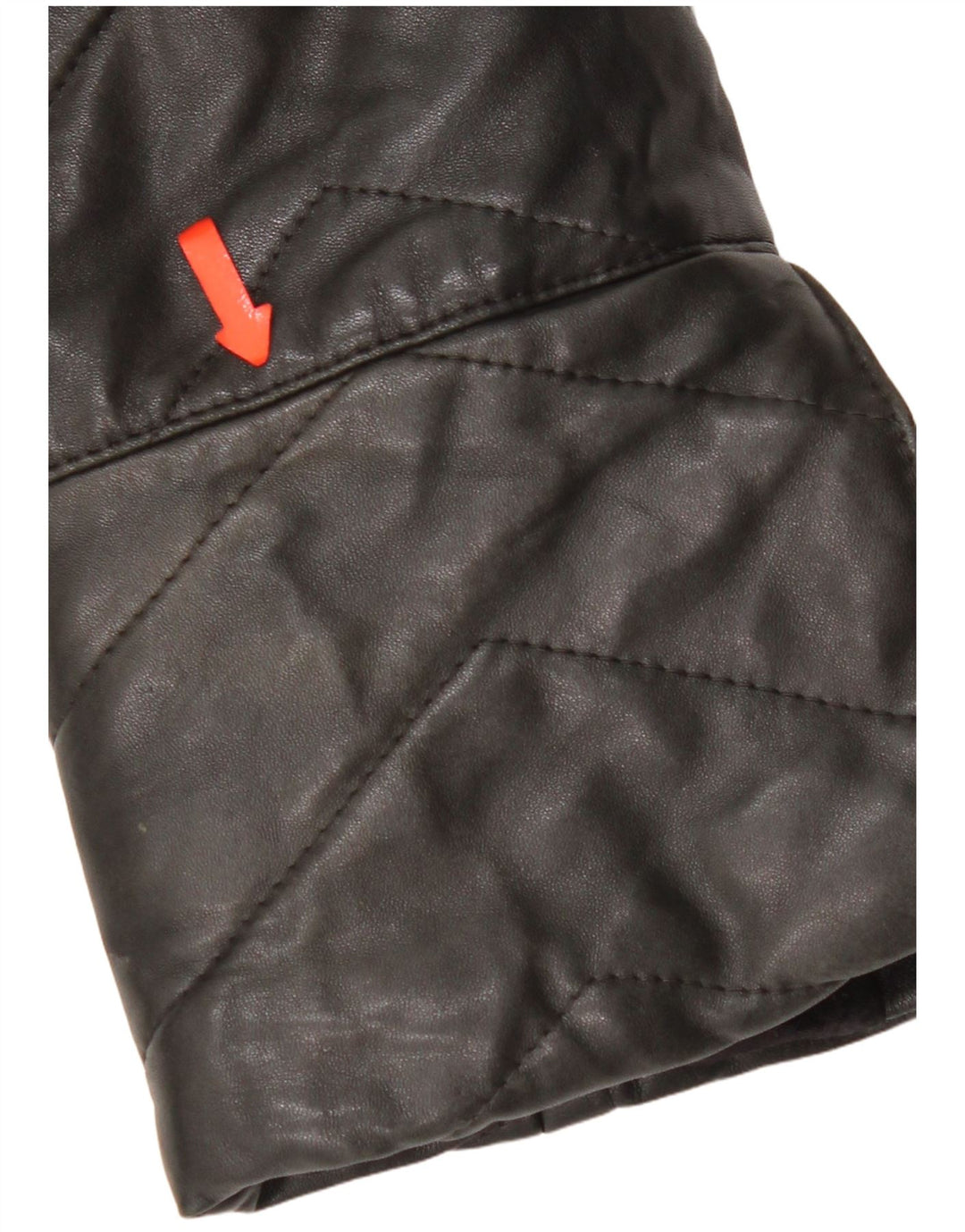 Cappotto in pelle vintage da donna UK 14 in pelle nera media