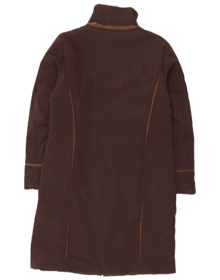 Cappotto imbottito vestibilità regolare da donna Sportmax UK 14 grande poliestere marrone