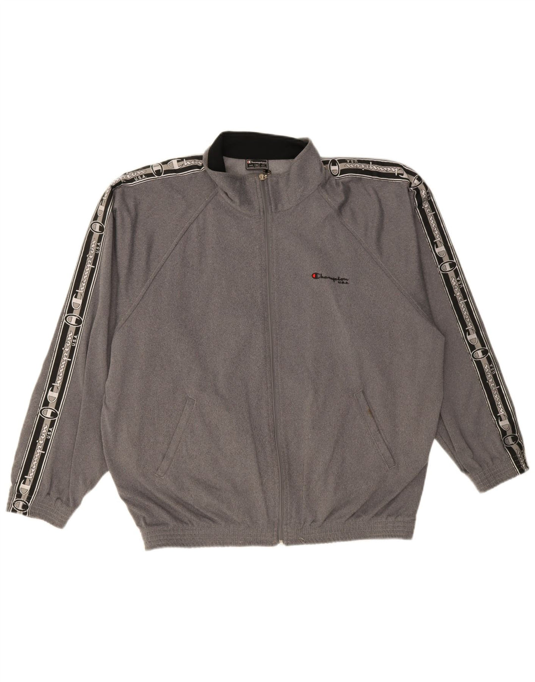 Giacca sportiva da uomo con grafica Champion XL Poliestere color block grigio