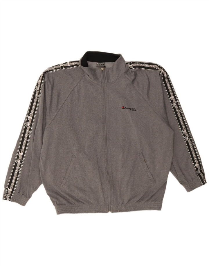 Giacca sportiva da uomo con grafica Champion XL Poliestere color block grigio